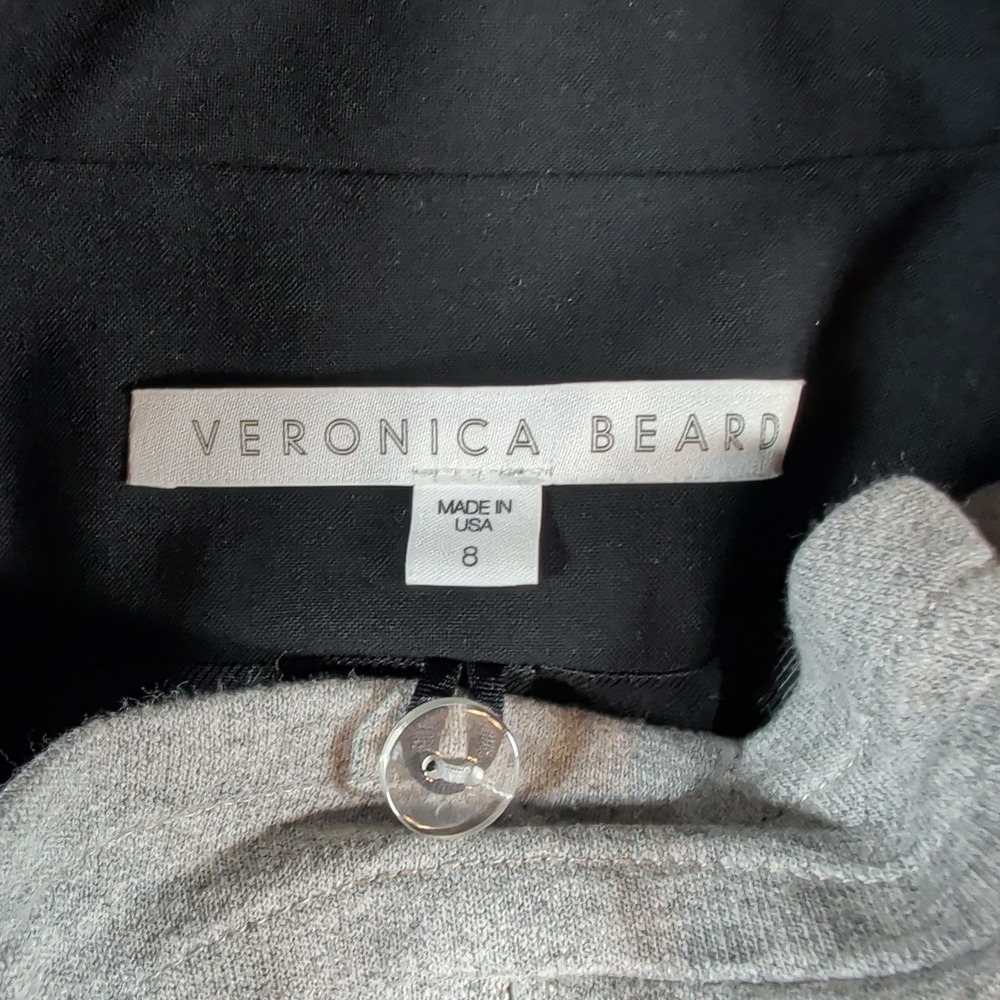 Veronica Beard Dickey Blazer Jacket Size 8 W/Heather Gray Drawstring Dickey - Picture 8 of 15